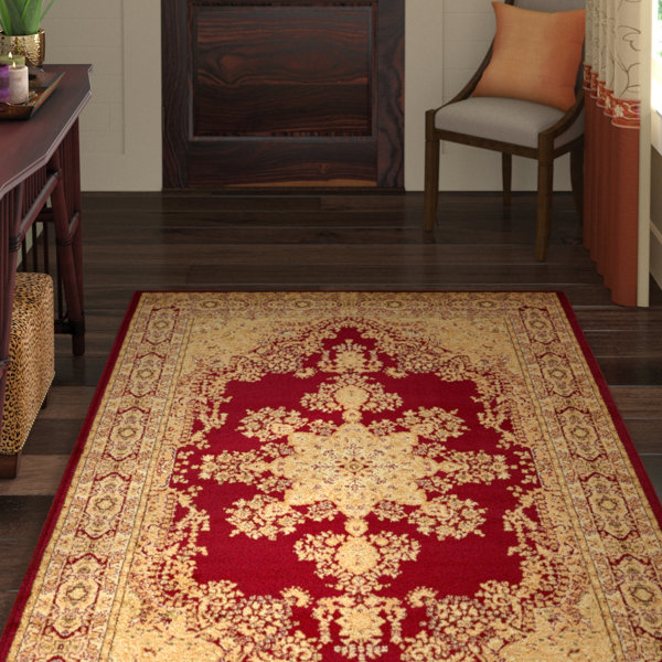 World Menagerie Britannia Oriental Red/Beige Area Rug & Reviews Wayfair
